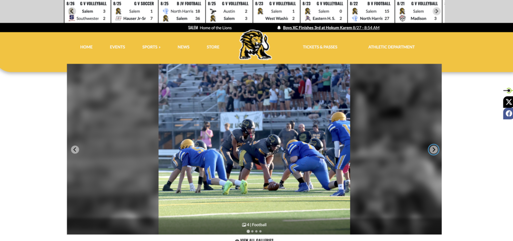 Athletics Page
