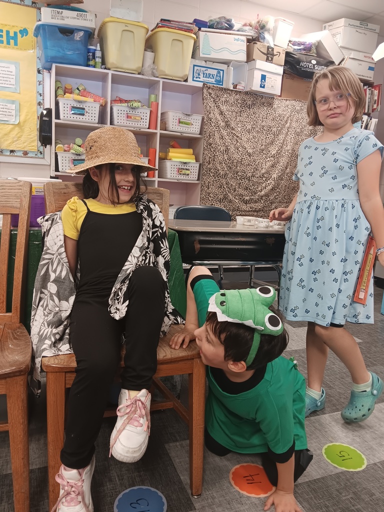 Art students acting out a play