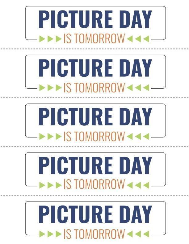 Picture day tomorrow!