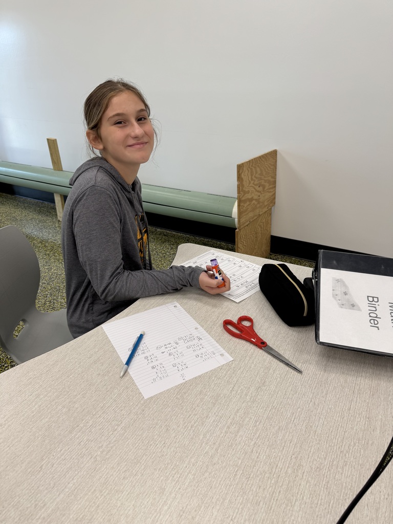 Sixth grade math students working in the steam lab