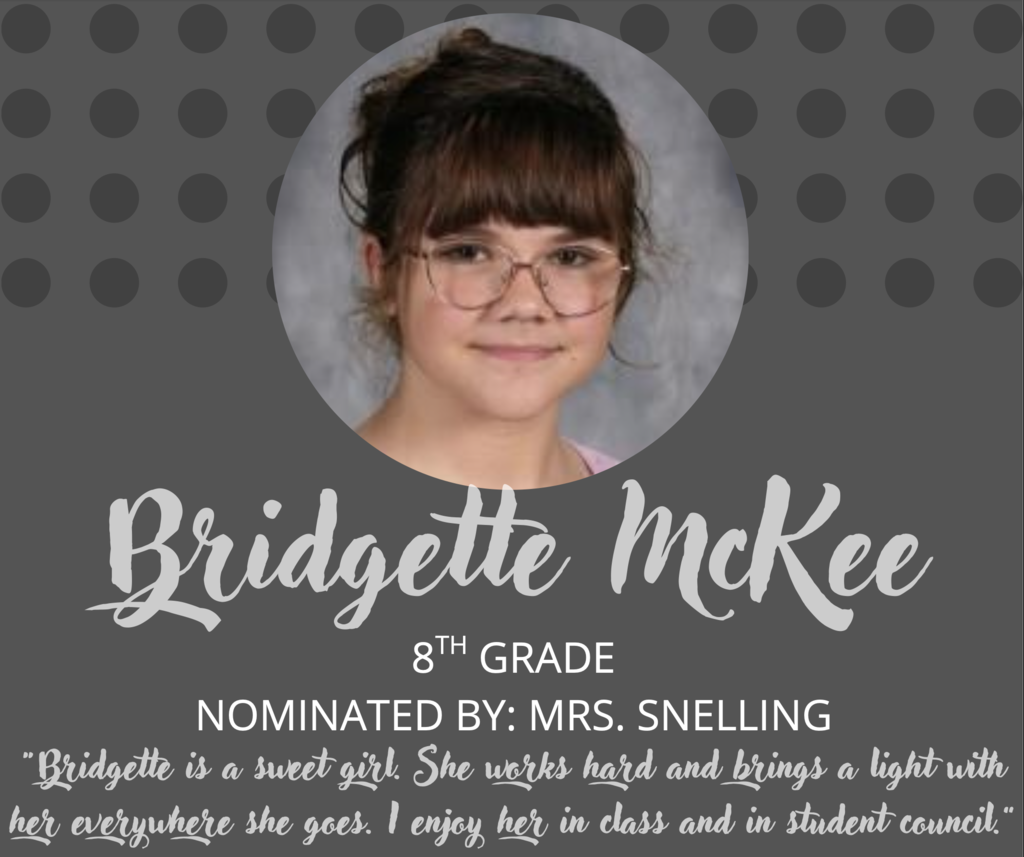 Eighth grade Student of the Month