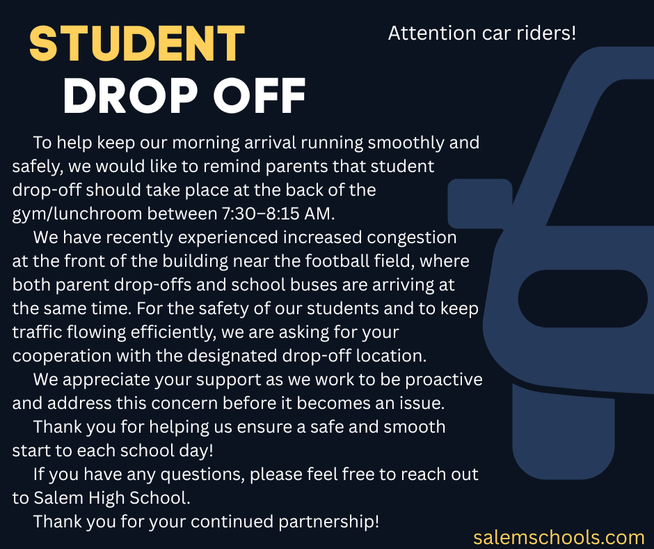 student drop off information