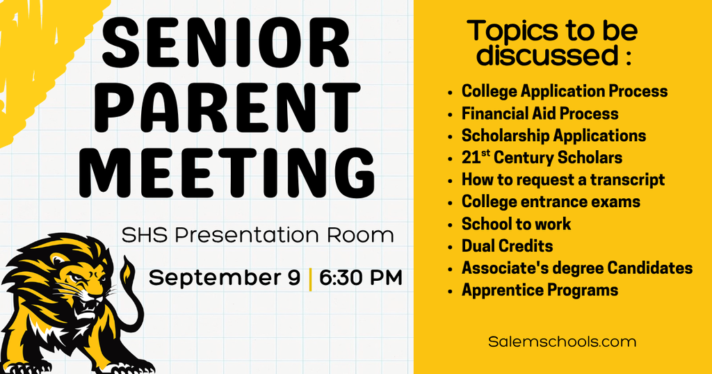 Senior parent meeting