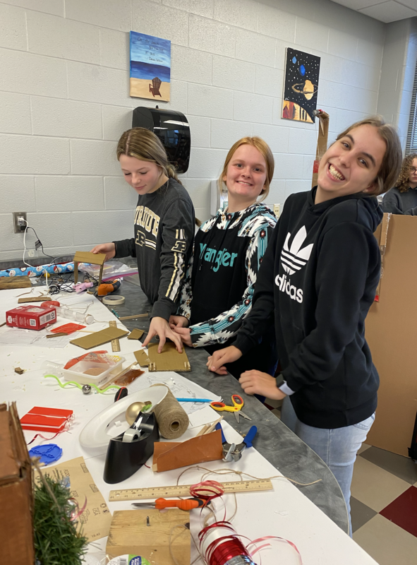 Working in the science lab