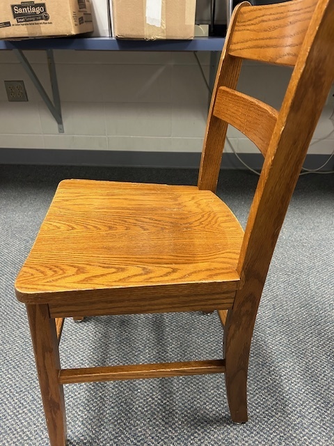 Wooden disk chair