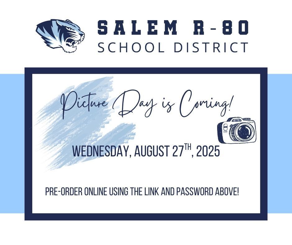 Picture Day is Wednesday, August 27th! Visit www.WagnerPortraitGroup.com and click Order Now > Fall and Spring Portraits and enter your student's school password to pre-order your pictures online. William Lynch pre-order password: 9A6Q8V8X Upper pre-order password: 2C2S8Y8X Middle School pre-order password: 5D4X4U6Q High School pre-order password: 7B9P8R5T