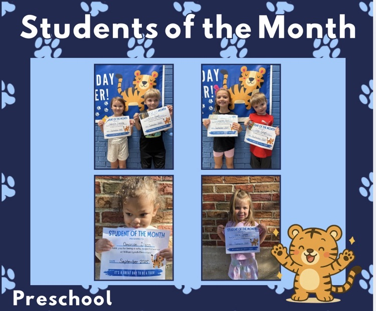 Preschool students of the month! 