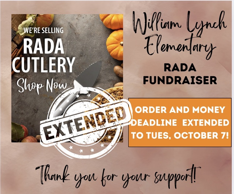 RADA Fundraiser deadline is extended to Tuesday, October 7! 