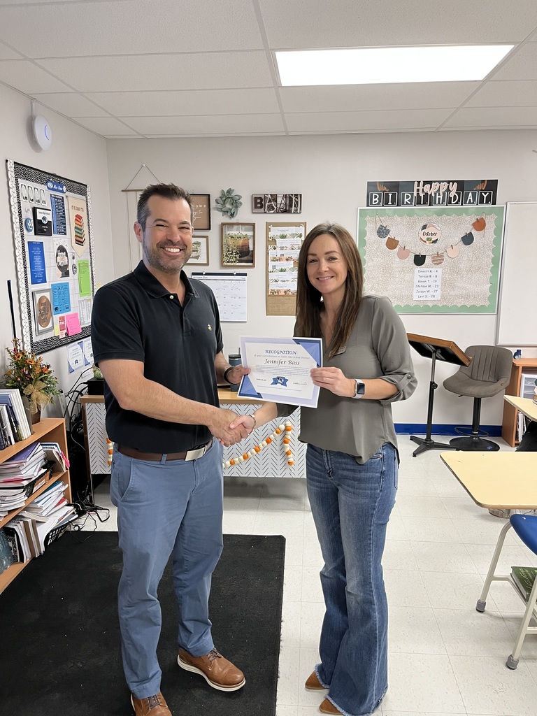 Mrs. Roos and Mrs. Bass October 2025 Staff and Teacher of the Month