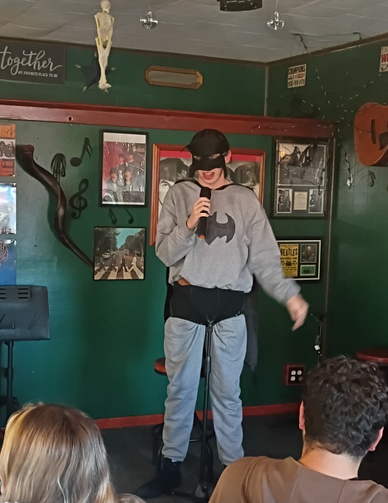 student dressed as batman