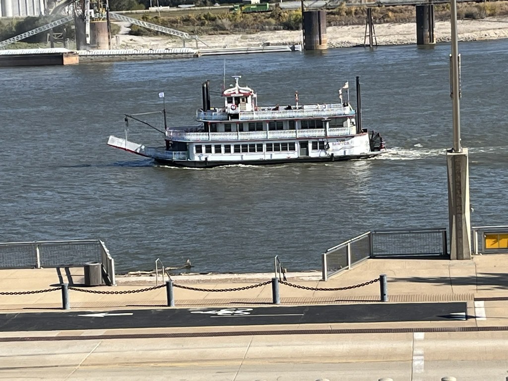 This is a picture of a river boat on the Mississippi.