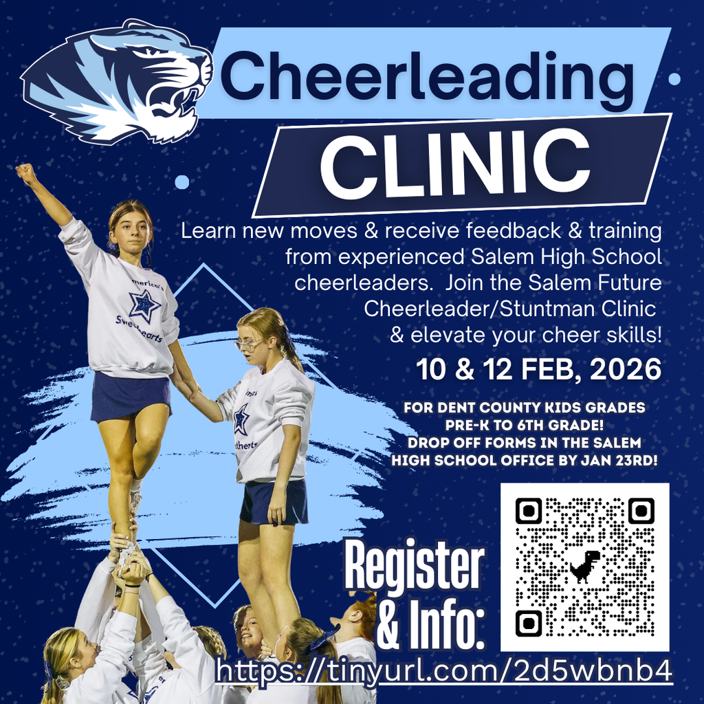 Flyer about the upcoming Cheer Clinic.