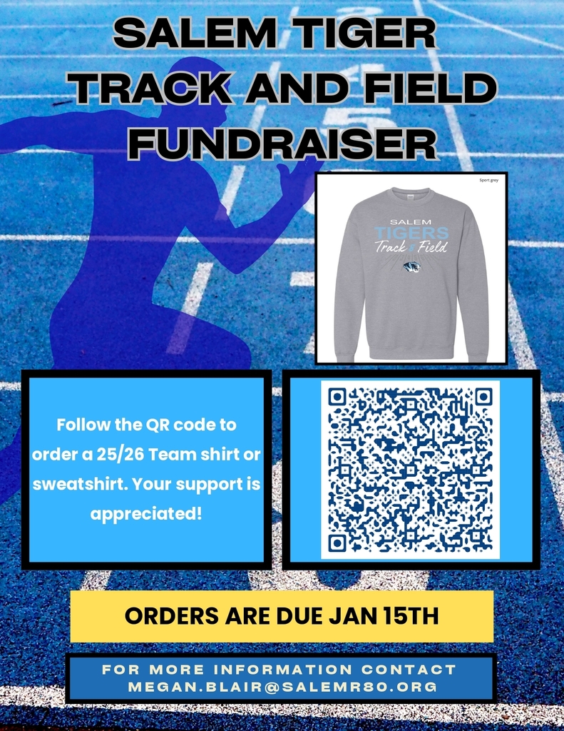 This is a flyer with information about the track's fundraiser with an example of one of the shirts you can purchase.