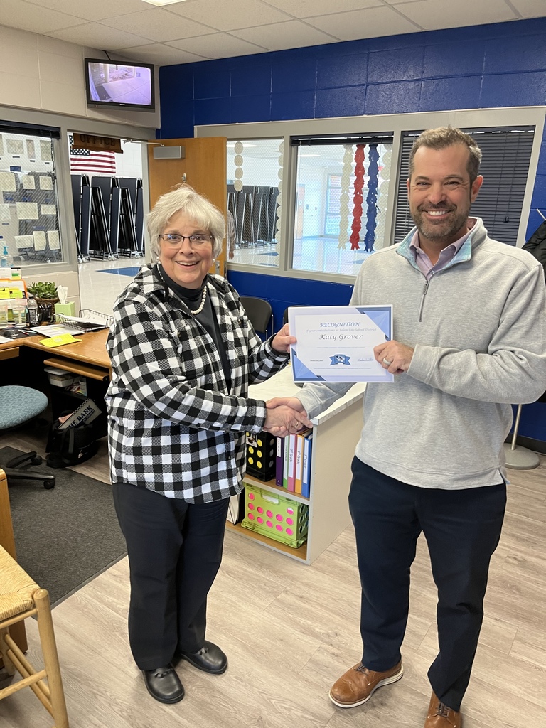  Mrs. Jennifer Rensch as the January 2026 Teacher of the Month and Mrs. Kathy Grover as the January 2026 Staff Member of the Month