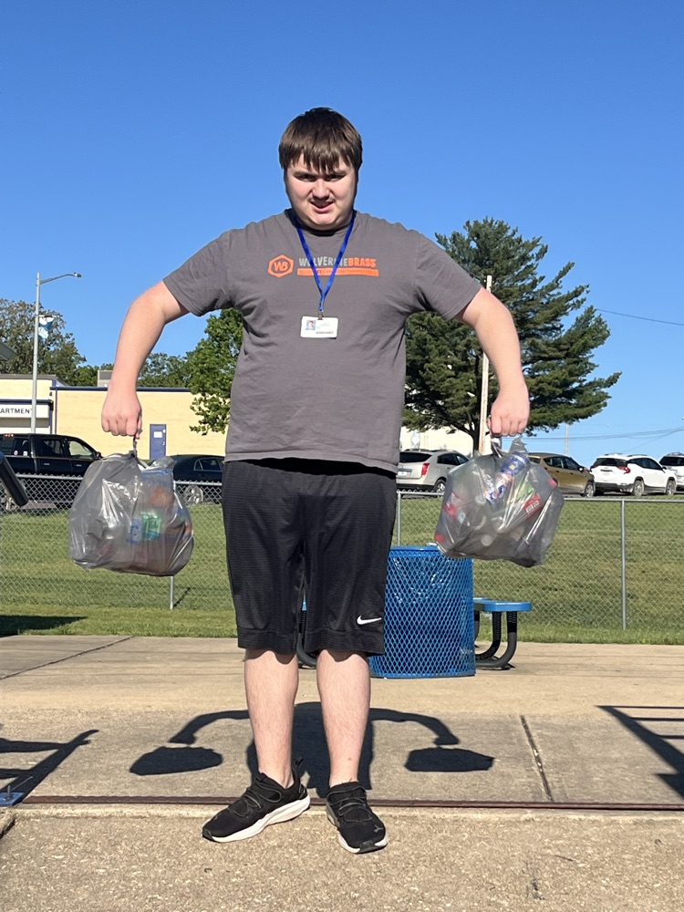 students with trash collected 