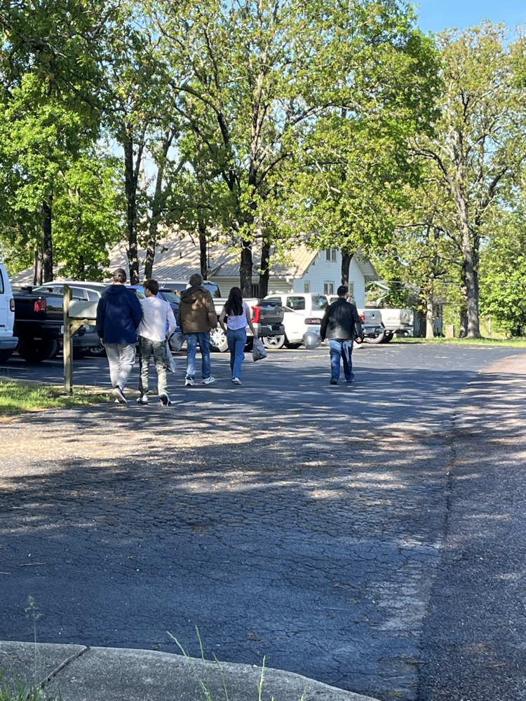students with trash collected 