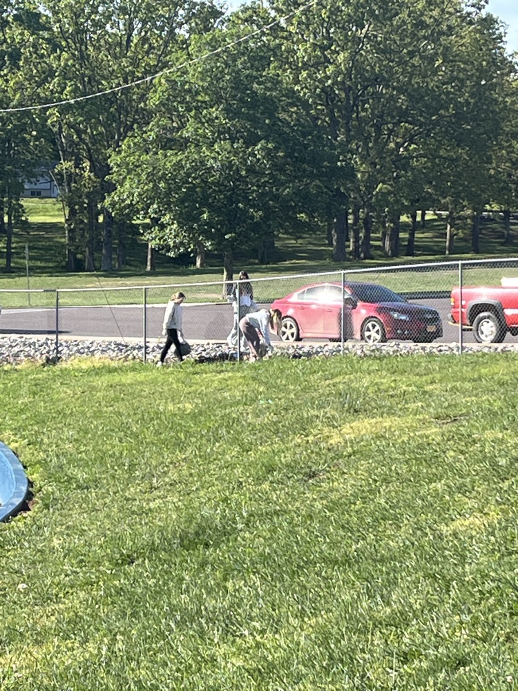 students with trash collected 