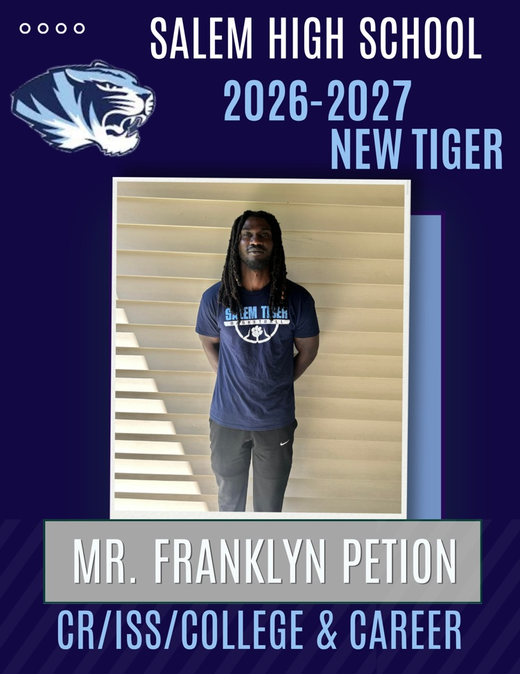 picture of Franklyn Petion with a Salem navy basketball shirt