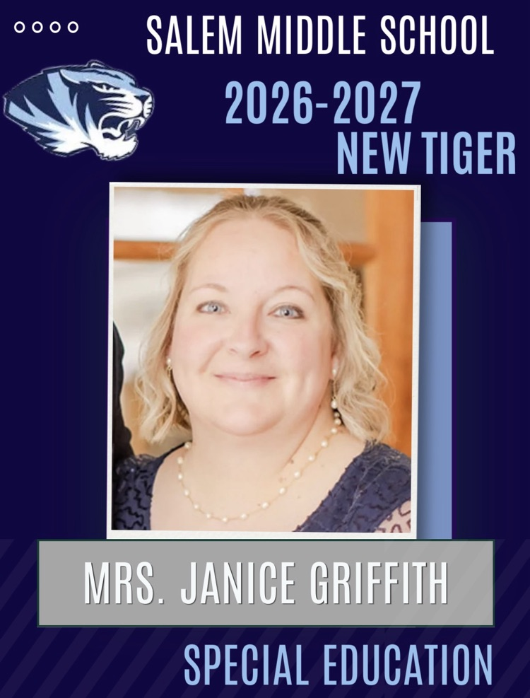 Salem R80 Middle School is proud to announce Mrs. Janice Griffith as 6th Grade Special Education for the 26/27 school year! 