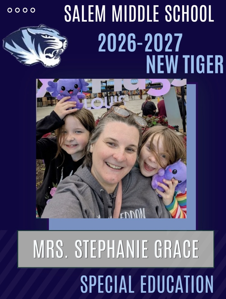 Please welcome Mrs. Stephanie Grace to our Salem R80 Middle School team! Go Big Blue! ๐พ๐