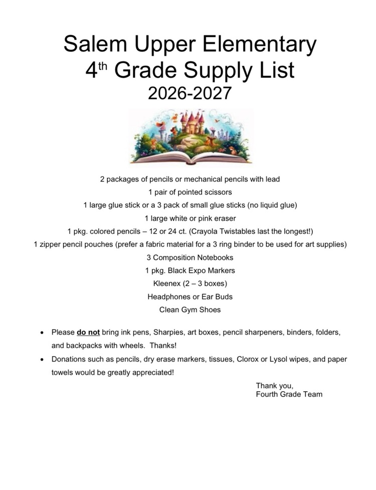 Supply list