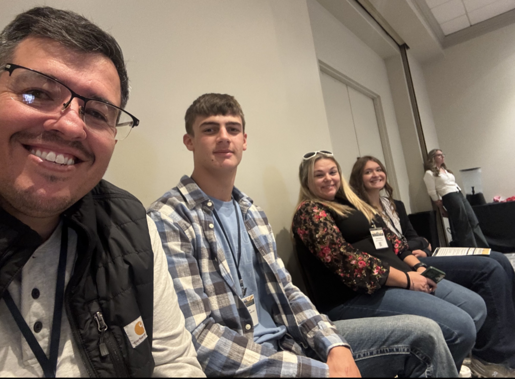 Sponsors and students in a breakout session 