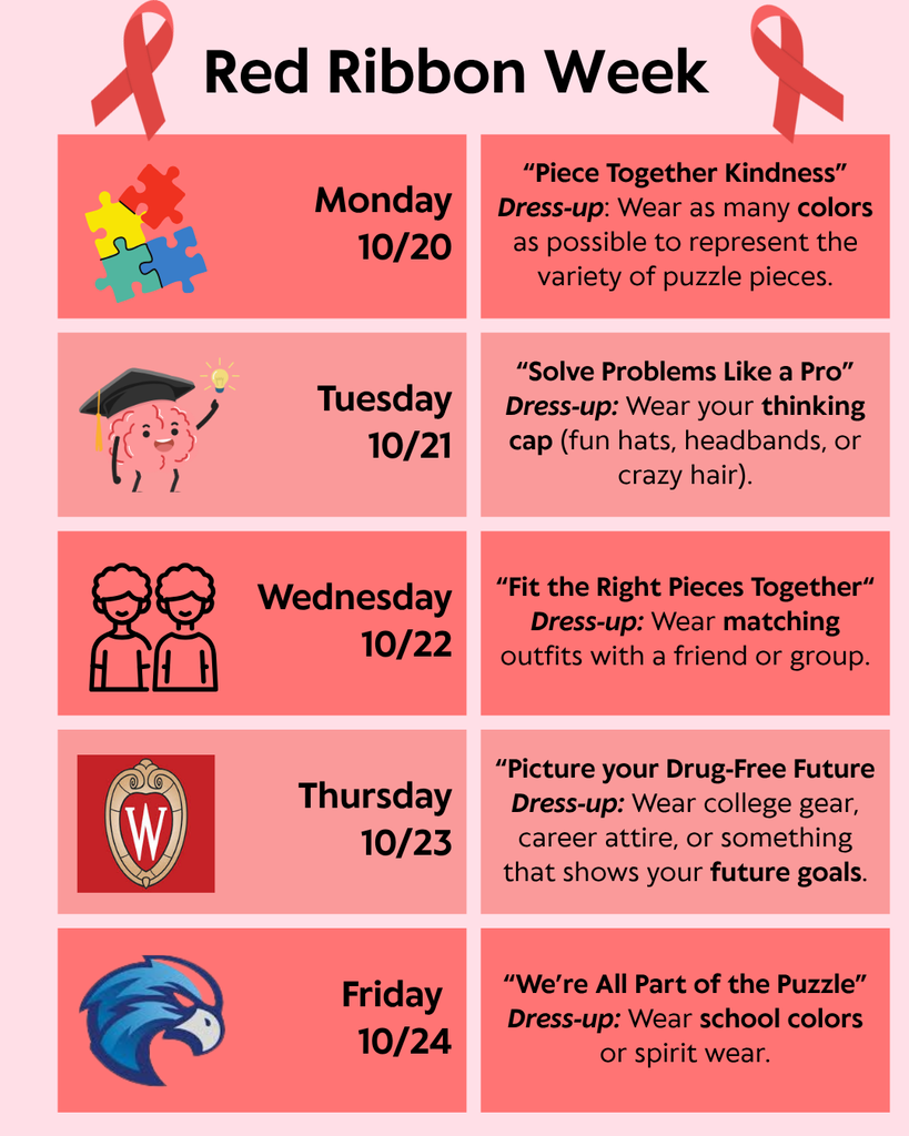 schedule for dress up days for red ribbon week