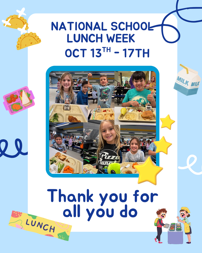 National School Lunch week thank you to our service provider