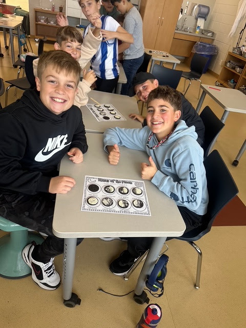 Mrs. Schneider's class shaving cream moon phases