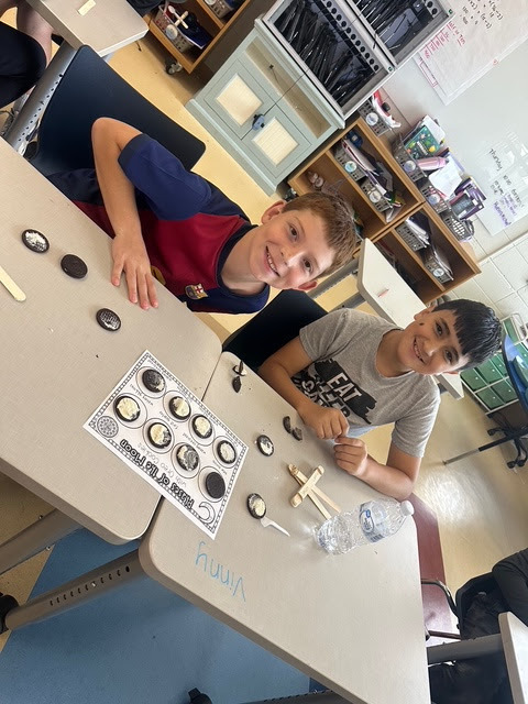 Mrs. Schneider's class shaving cream moon phases