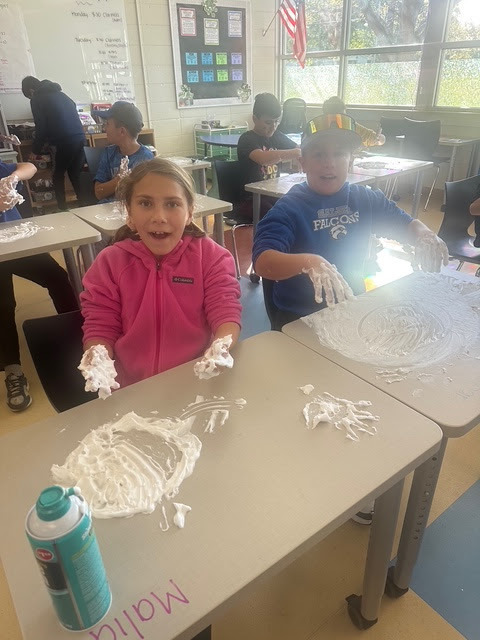 Mrs. Schneider's class shaving cream moon phases