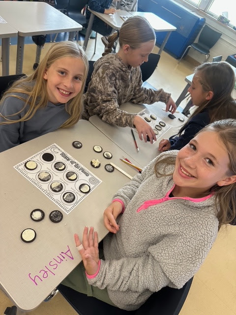 Mrs. Schneider's class shaving cream moon phases