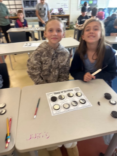 Mrs. Schneider's class shaving cream moon phases