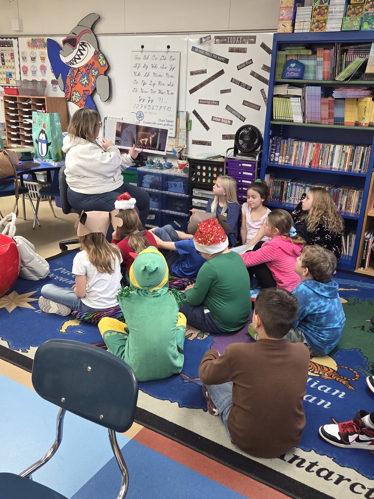 Mrs. Luengen reading to students
