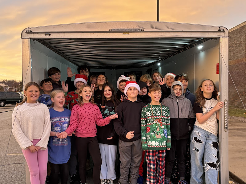 NJHS students with the RMH Toy Drive Truck