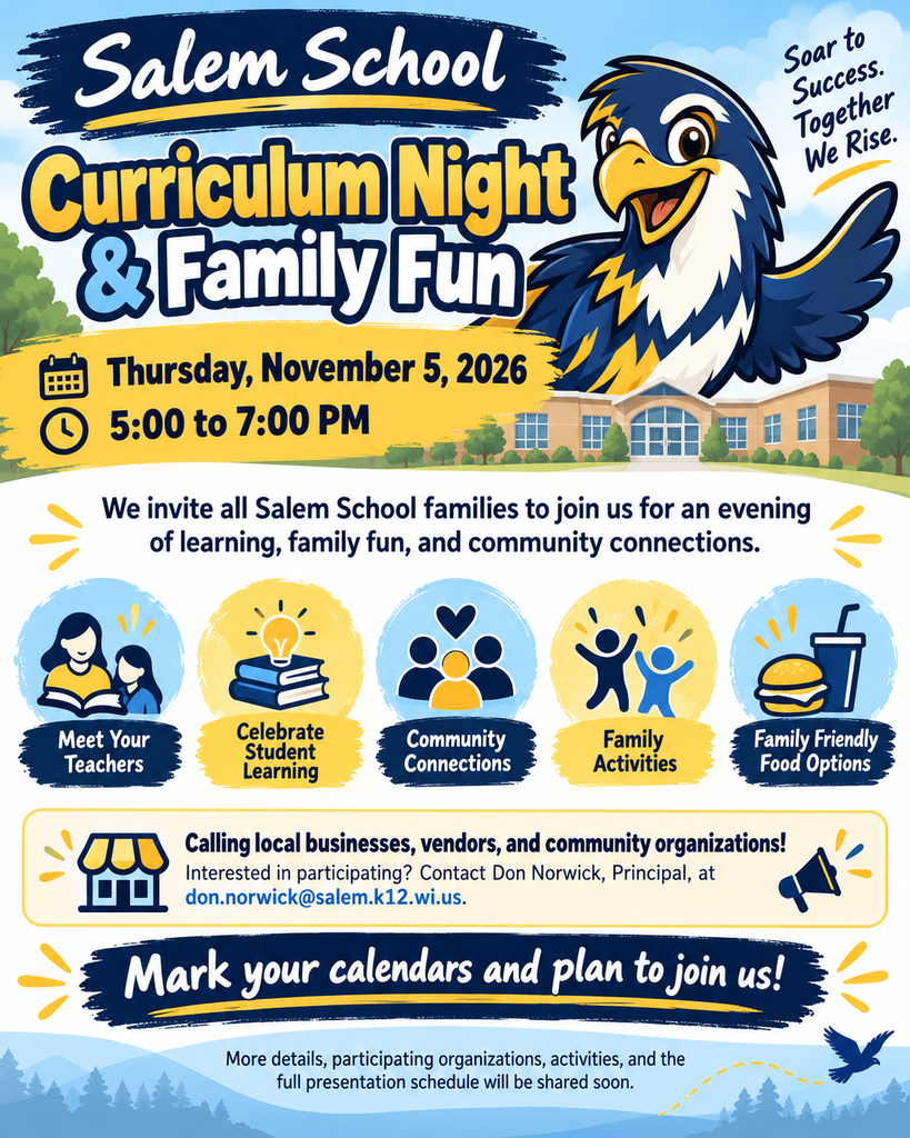 flyer for Curriclum Night & Family Fun on Thursday Nov. 5th.