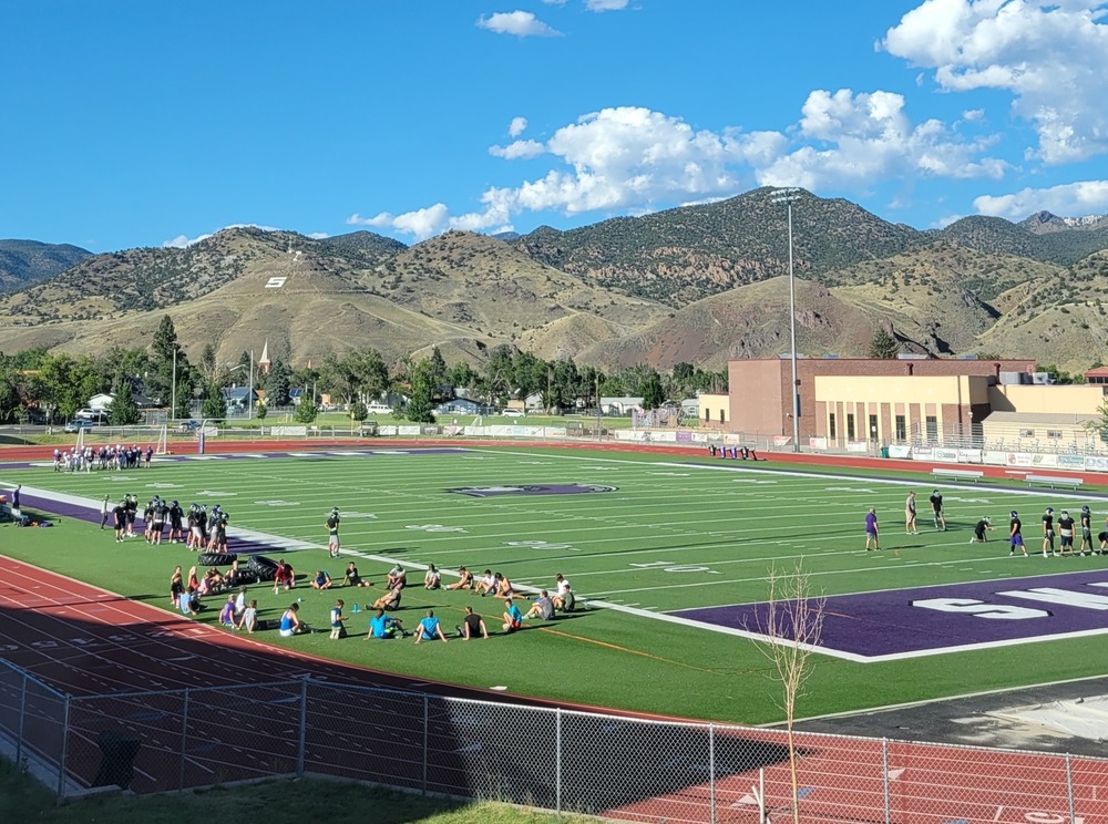 Spartan Stadium Field with S Mountain in the background