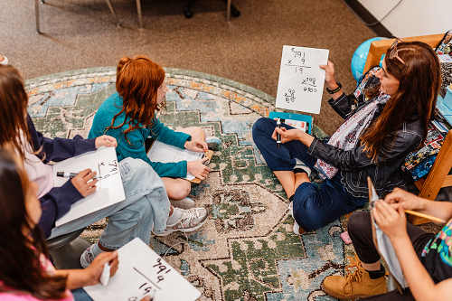 SMS Students in math class 