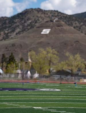 Spartan Stadium with S Mountain in the background