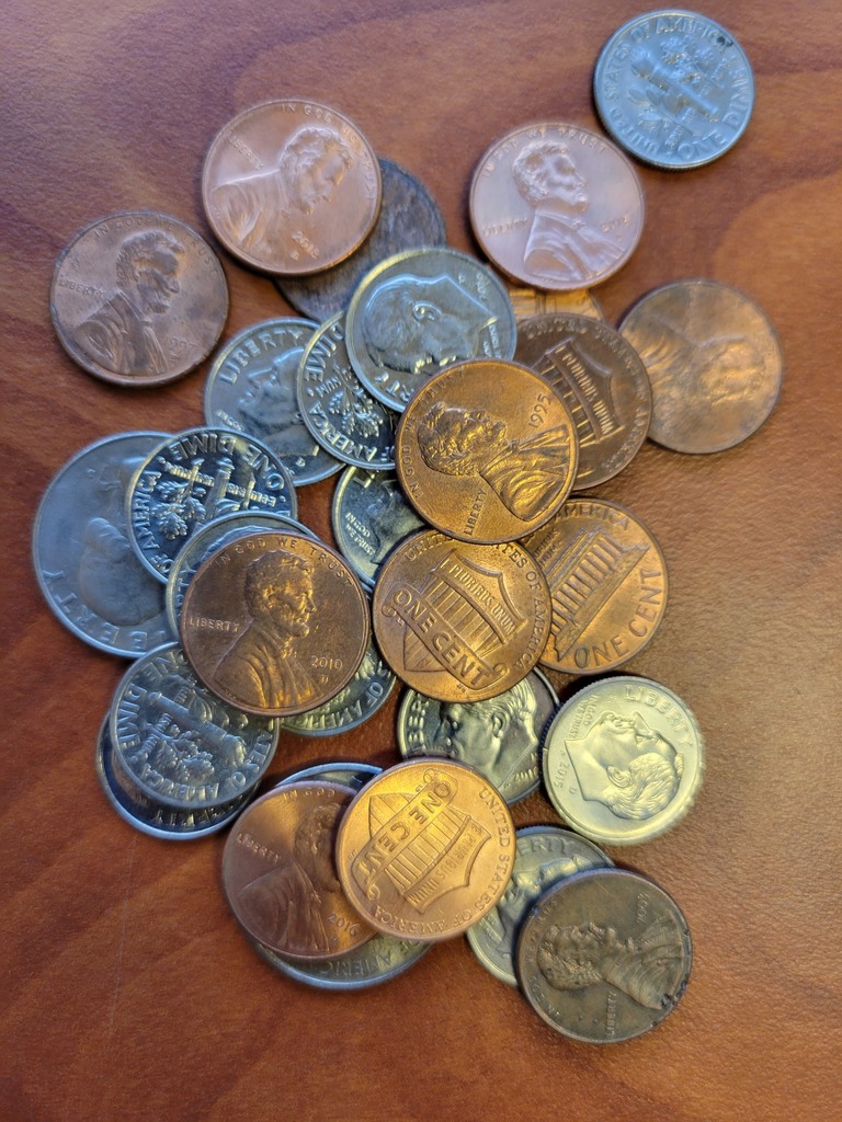 Pile of coins