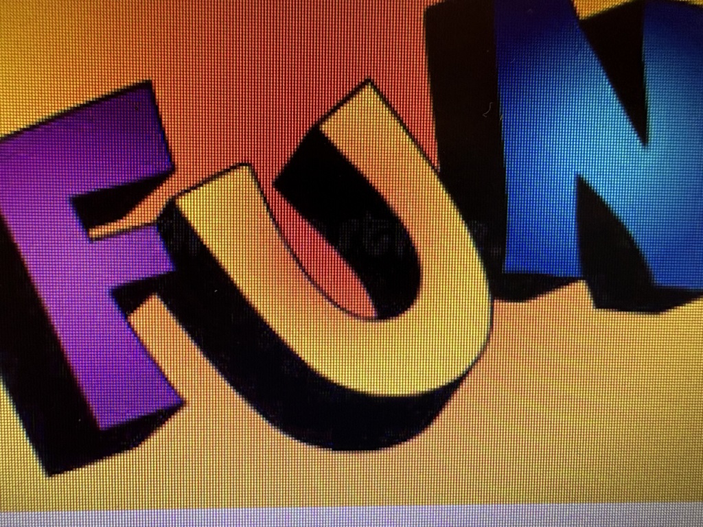 The word  "FUN" in colorful letters