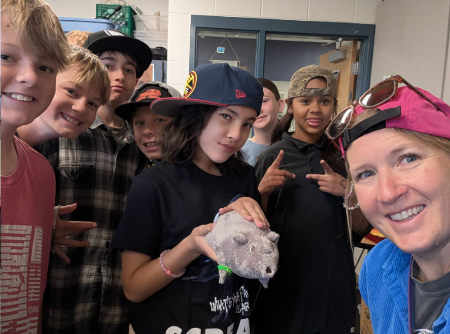 Group of students dressed as Adam Sandler