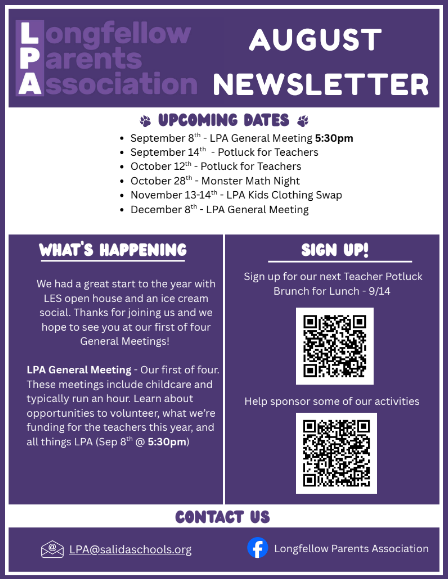LPA's August Newsletter
