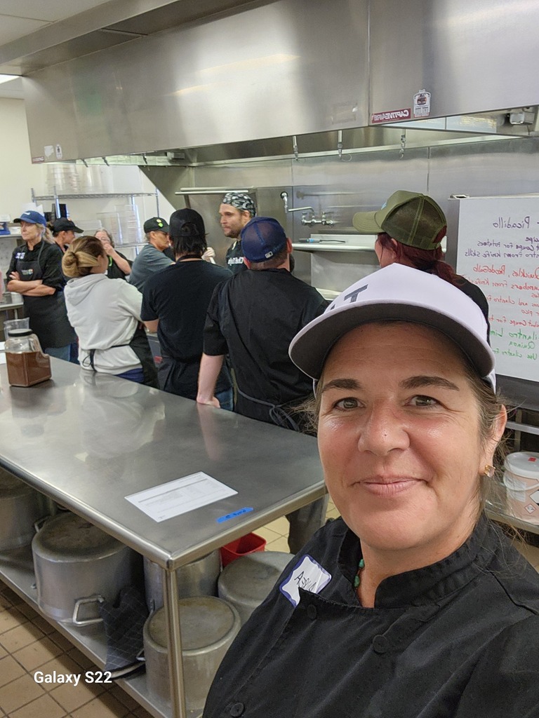 Nutrition staff prepare for kitchen skills training at SHS through Nourish Colorado