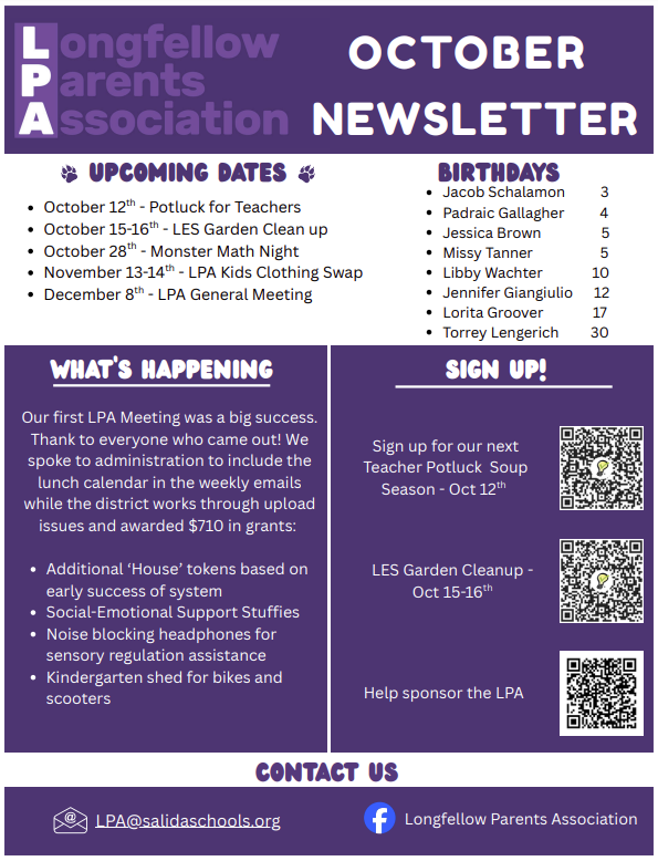 LPA's October Newsletter