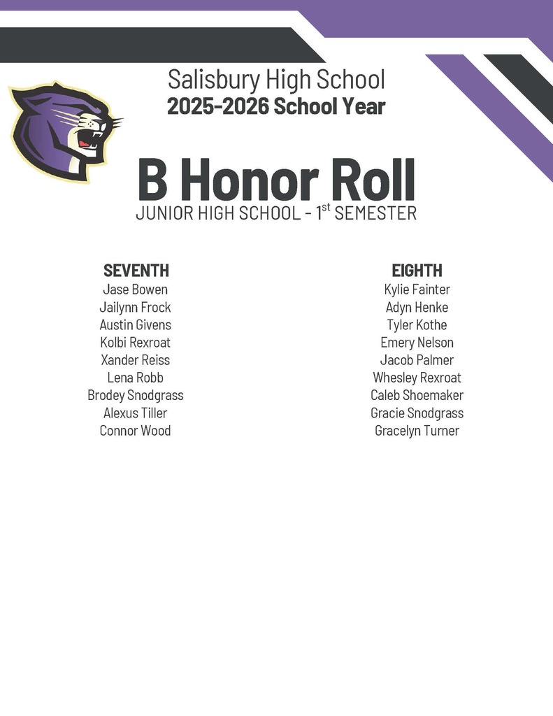 JH B Honor Roll