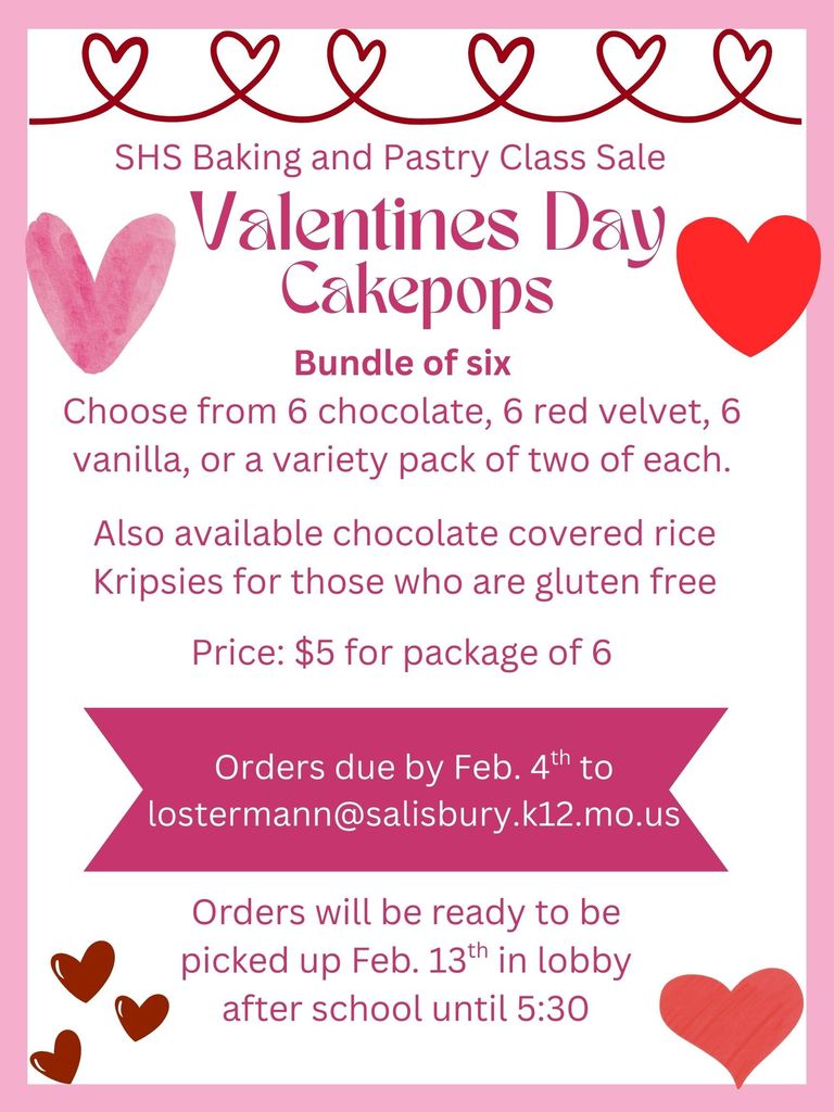 Baking and Pastry Valentine Cakepops