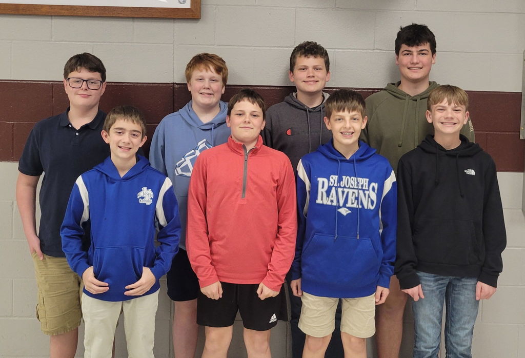 Junior High scholar bowl participants