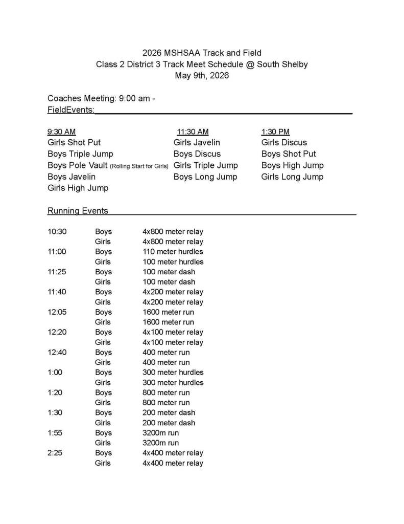 District Track at South Shelby