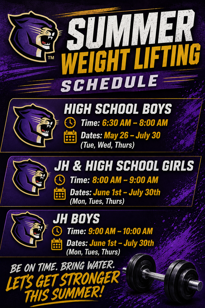 Summer Weight Lifting Schedule